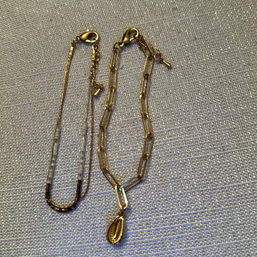 Two Delicate Metallic Bracelets - image 1